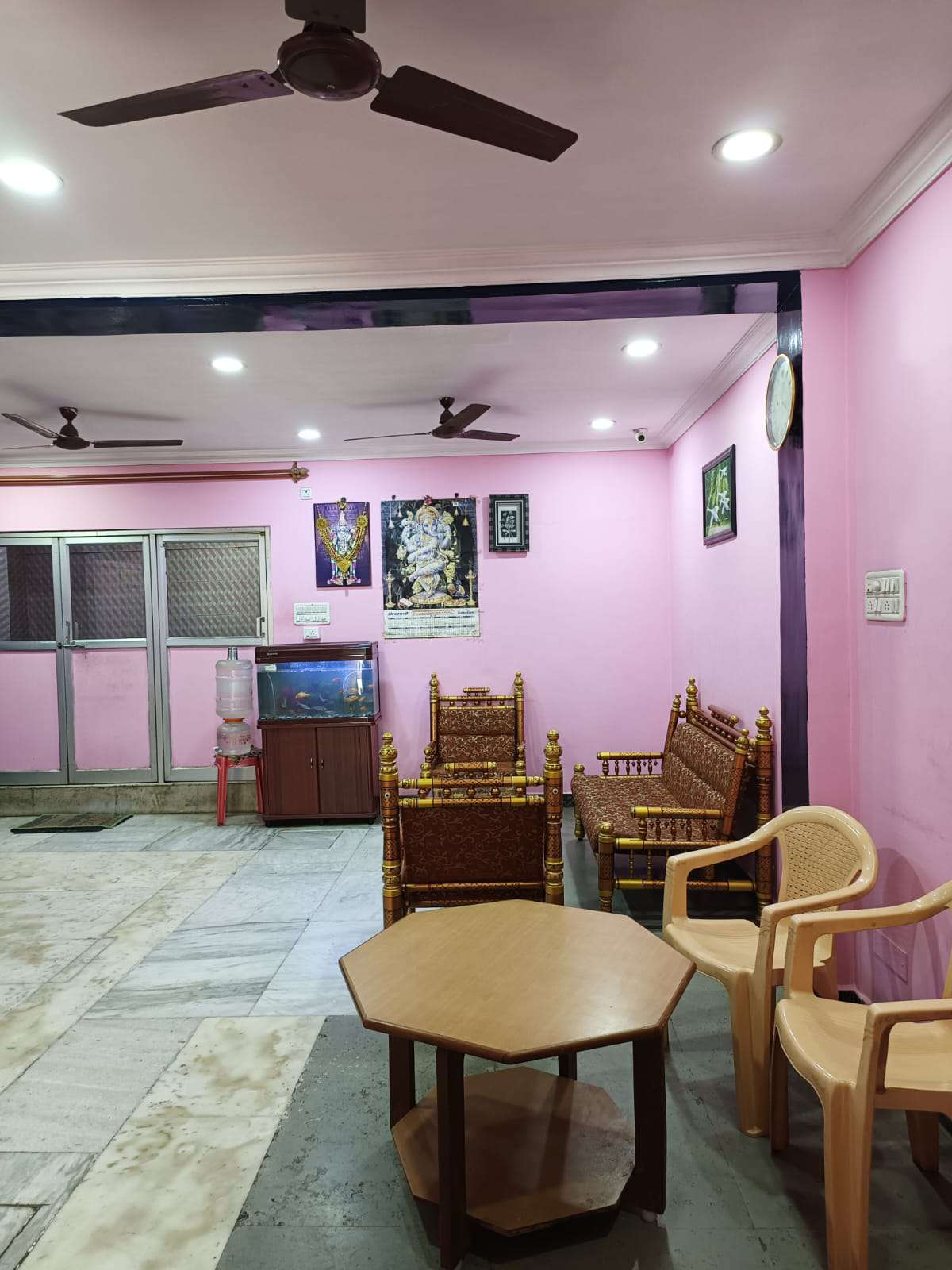 Reception lounge and seating area at MRS Residency